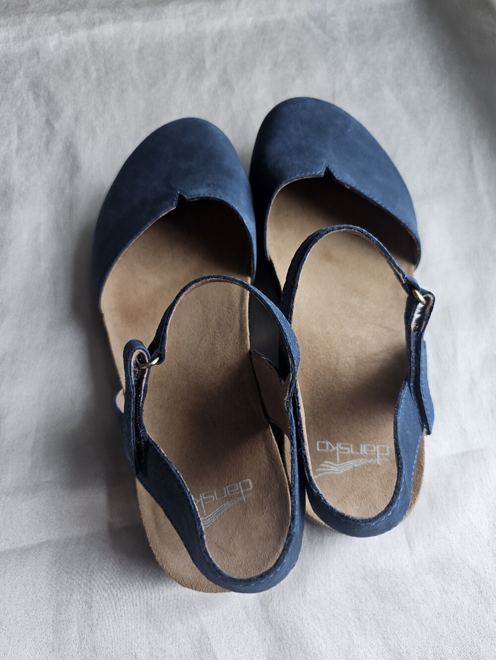 Dansko ROWAN Milled Nubuck Mary Jane Sandals in Navy Sz EU39/US8.5-9 - Picture 13 of 14